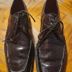 Stacy Adams Dark Brown Textured Loafers